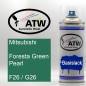 Preview: Mitsubishi, Foresta Green Pearl, F26 / G26: 400ml Sprühdose, von ATW Autoteile West.